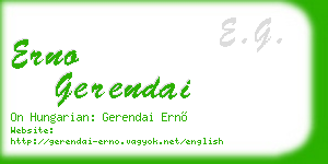 erno gerendai business card