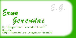 erno gerendai business card